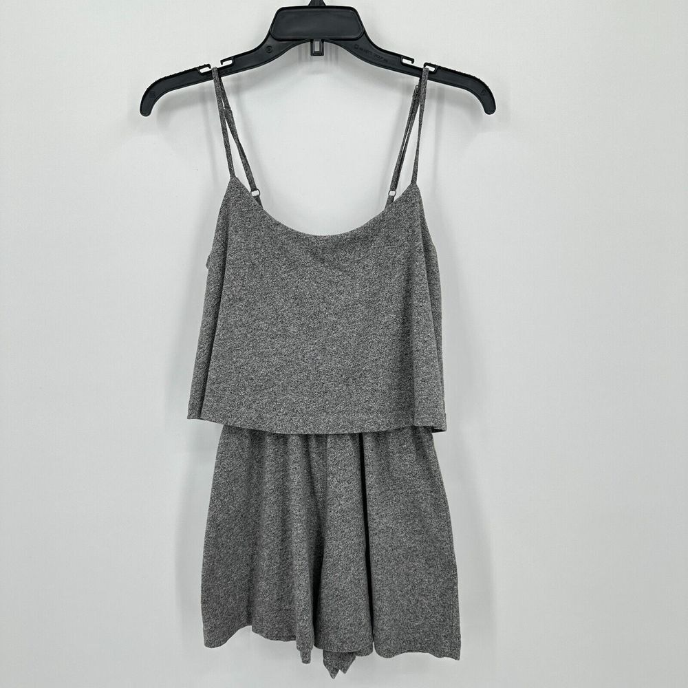 Topshop Romper Women 4 Gray Heather Overlay Casual Office Date Night‎ Travel